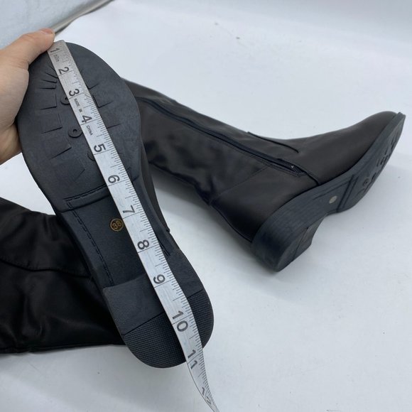 Women High Winter Riding Boots Round Toe Low Heel Dress Long Booties main image 9
